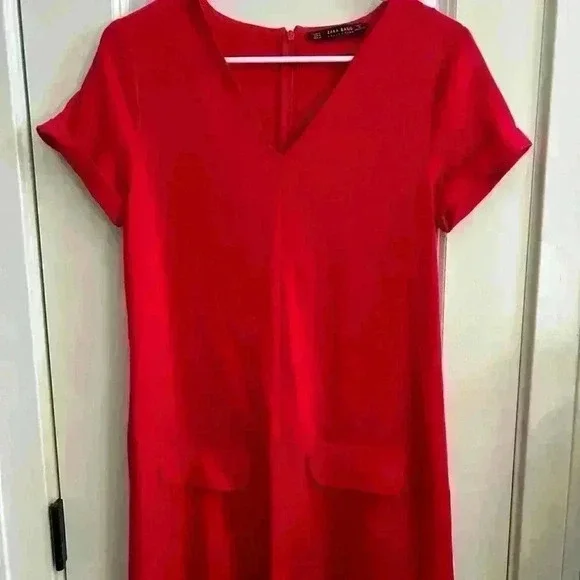 Zara dressy red jumpsuit Color red size M with pockets - Picture 2 of 11